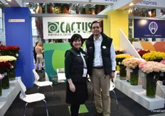 Monica Figueroa and Jorge Enrique Ramirez of Agricola el Cactus. They grow carnations and roses in Colombia.